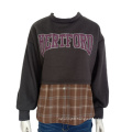 Customized Sweatshirt manufacture women two pieces streetwear Fashion Crop Tops sweatshirt